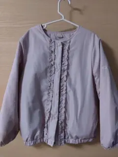 プティマイン　130　フリル付き薄ピンクジャケット