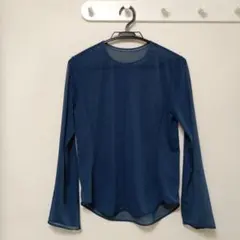 シアークルーネックT（長袖）Mサイズ ネイビー