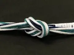 濃紺☓青緑　衿秀 帯締 帯締め 三色ひねり 洋角組 夏 単衣帯締め　撚り房