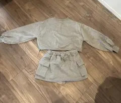 グレー バルーンスリーブ セットアップ