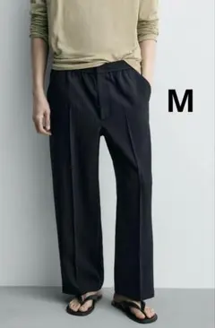 ZARA ザラ　リラックスフィットピンストライプ柄パンツ　完売品　新品、未使用のサムネイル