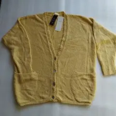 monaca イエロー 長袖カーディガン M-L