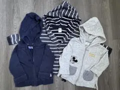 【 最安値 】まとめ売り Disney baby パーカー 3点セット ベビー