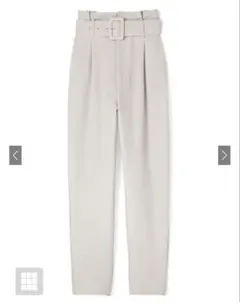 スクエアバックルベルト付きテーパードパンツ[k8377t]