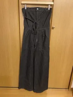 カスタネ　ダークグレー　デニム サロペット サイズ1