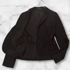 美品 セオリー ストライプ テーラードジャケット ウール L ゆったり