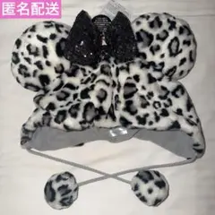 ディズニーリゾート ファンキャップ ヒョウ柄 白 ホワイト タグ付き 未使用
