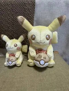 【本日中発送】30周年記念 ピカチュウ マスコット&ぬいぐるみ セット