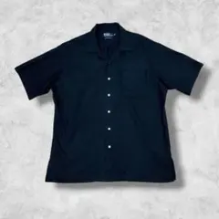 ポロ ラルフローレン caldwell ポニー無 シルク コットン L ブラック