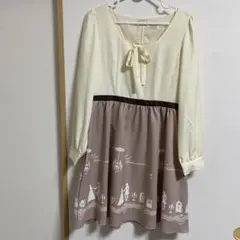 a.r.w ワンピース　Mサイズ　クリーム　ピンク