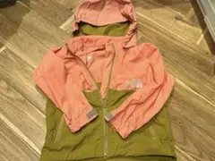 キッズ　子供服　ノースフェイス　フード付きアウター ピンク/カーキ 90cm