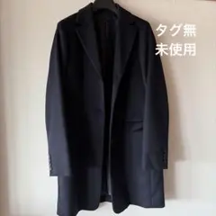 ユニクロ ウールカシミヤチェスターコート ネイビー メンズM - メルカリ