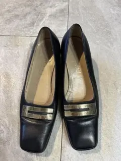 グッチ　GUCCI パンプス　金Gロゴ　靴ブーツビックロゴレザービンテージ
