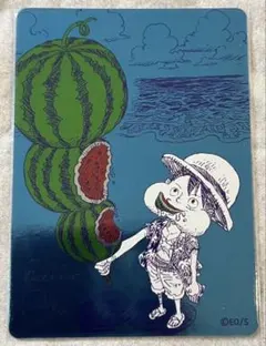 ワンピース ナツコミ 尾田栄一郎 イラストカード スイカ - メルカリ