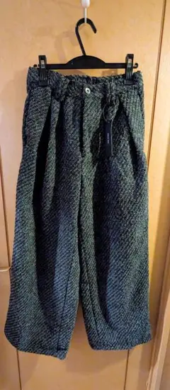 Alfred Alex ヘビータックツイードワイドストレー トパンツ S