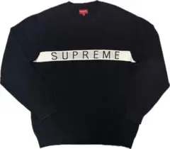 本物Supremeシュプリーム黒ニットセーターMのサムネイル