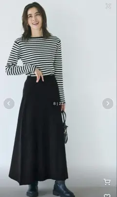 coca（coca）　リブニットセミフレアスカート