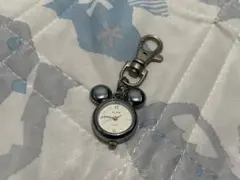 ミッキーマウス型キーホルダー付き懐中時計