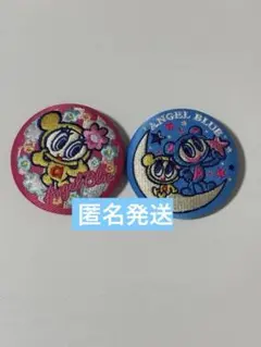 ナルミヤ 刺繍缶バッジ エンジェルブルー ナカムラくん ハナちゃん