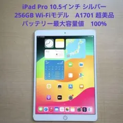 iPad Pro 10.5インチ シルバー　256GB Wi-Fiモデル 超美品