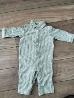 ラルフローレンロンパース70・カバーオール 緑と白