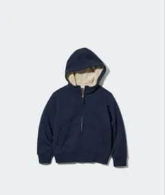 最終値下げ！未着用！ユニクロ　ボアスウェットフルジップパーカ　130