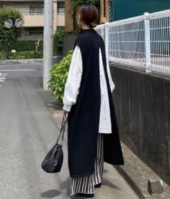 CORNERS by KR 2wayハイネックスリットニットワンピ