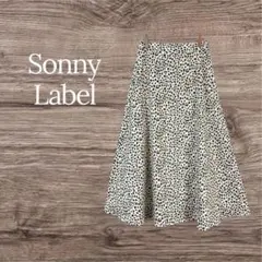 Sonny Labelフレアロングスカート ダルメシアン柄 36 白系 S〜Mのサムネイル