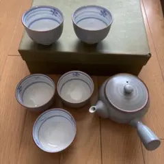 急須と茶碗5個セット　福幸窯