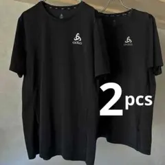 ODLO オドロ メンズ Tシャツ ブラック 2枚