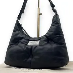 極美品■メゾンマルジェラ グラムスラム ホーボー ワンショルダーバッグ ブラック