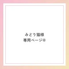みどり猫様専用ページ