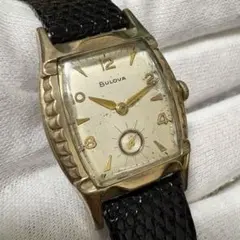 BULOVA ブローバ 手巻き10K RGP 金張り 稼働品 スモセコ　時計のサムネイル
