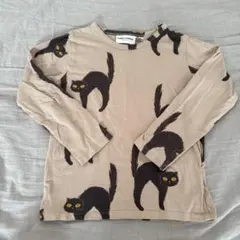 mini rodini 黒猫柄 長袖カットソー 116/122