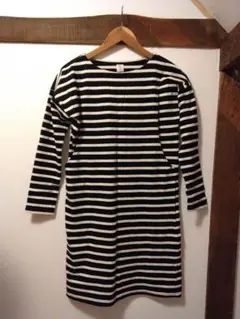 Mo-HOUSE 黒と白ストライプ授乳服