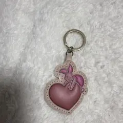 ハート型ピンクキャラクターキーホルダー