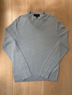 BANANA REPUBLIC Vネック ニット ライトブルー シンプル 春物