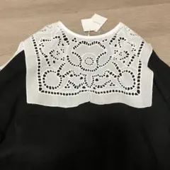 新品　レースセーラー衿付きブラウス　ホワイト