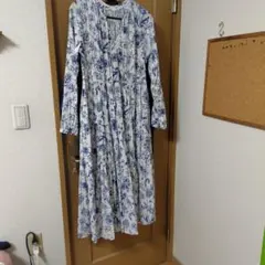アンコキーヌロング花柄プリントワンピース Sサイズ