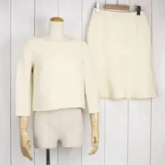 【値下げ】ユナイテッドアローズ　スカートスーツ　オフホワイト　S～M