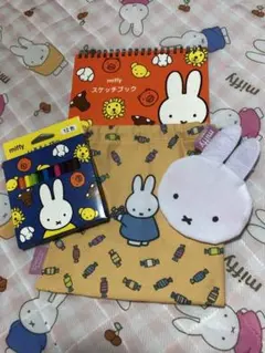 ミッフィー 巾着袋 スケッチブック ペン４点セット