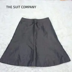ザスーツカンパニー フレア スカート ブラウン【38】ひざ丈 フォーマル 通勤