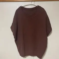LEPSIM 5Gカノコ5分袖ニット　ブラウン