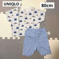 UNIQLOユニクロ　ドライパジャマ(半袖)／スヌーピー／80cmのサムネイル