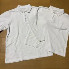 ホワイト長袖ポロシャツ2枚セット　140&160