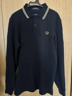Fred Perry ブラック 長袖ポロシャツ