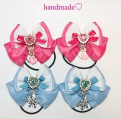 ヘアゴム　グログランリボン　ハンドメイド 可愛い♡