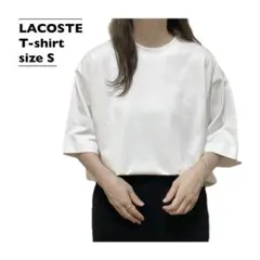LACOSTE ラコステ 半袖 tシャツ 刺繍ロゴ
