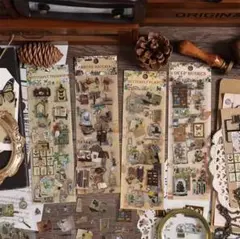 ❃〚126〛 コラージュ素材 装飾ステッカー 4セット 海外製 ❃