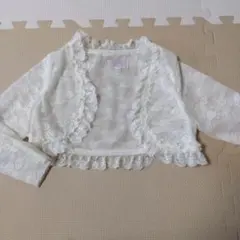 ホワイト レース ボレロ　カーディガン 120 matheways